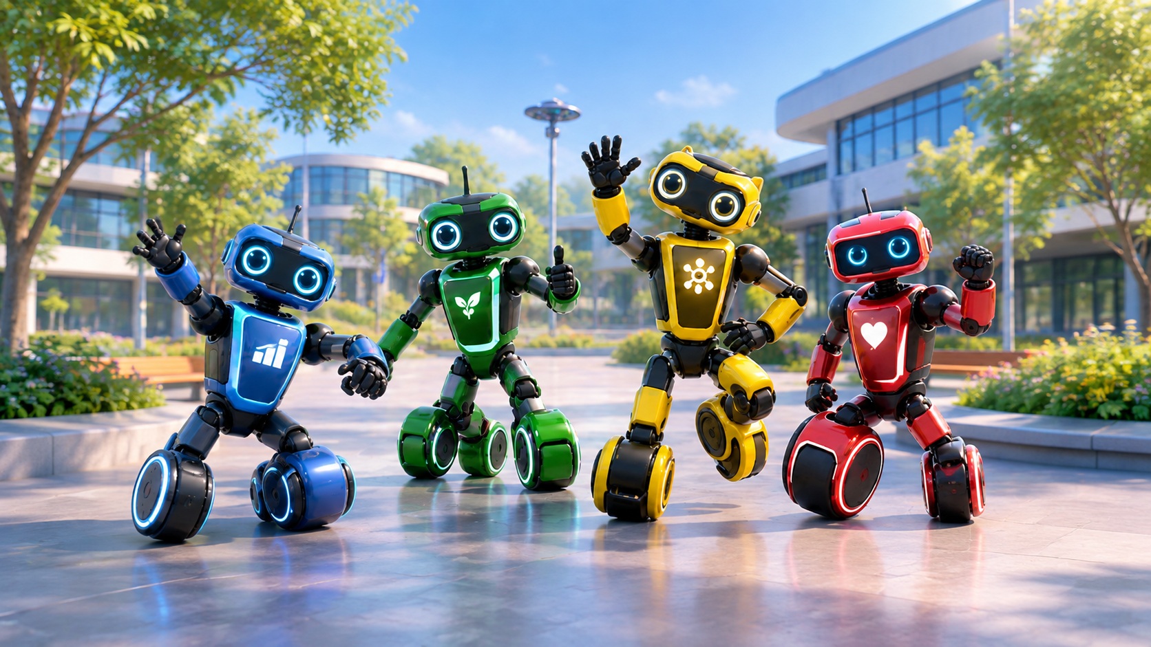 The four VIBE CoBots